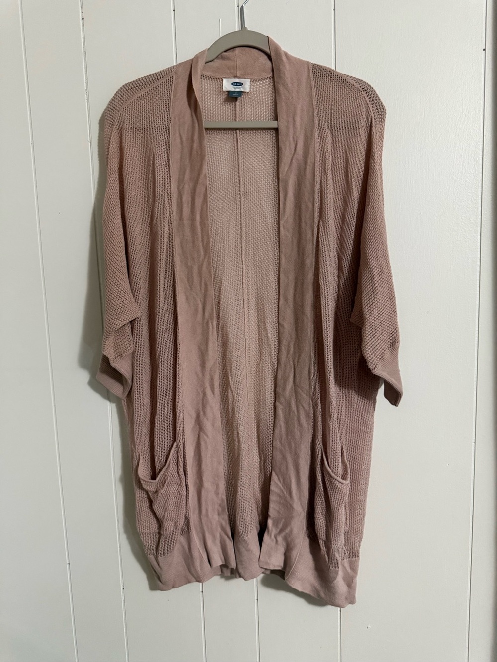 Old Navy Dusty Rose Open-Front Knit Cardigan Vest
